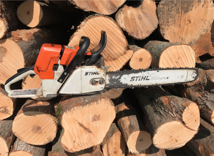 Cut and split hardwood firewood