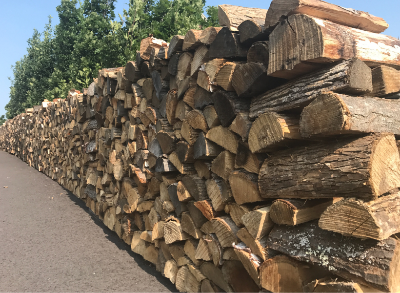 Firewood production equipment at Branick Firewood