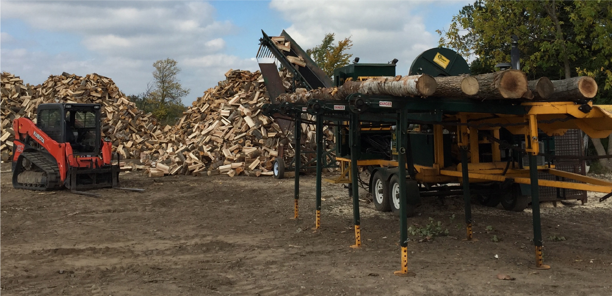 Seasoned split hardwood firewood ready for delivery